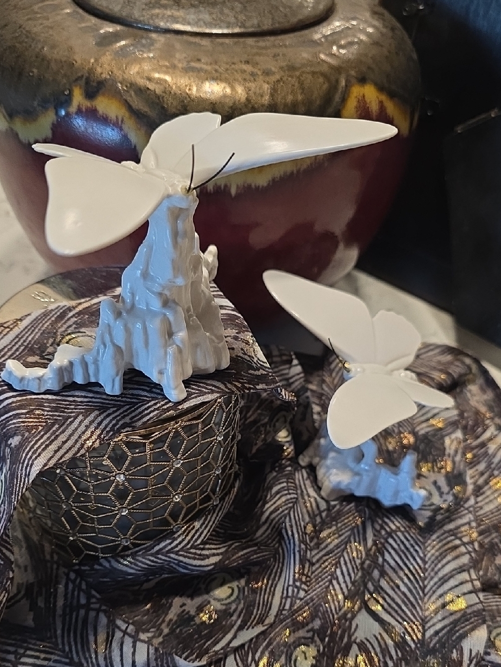 GERMANY, GOEBEL--White Ceramic Butterflies
